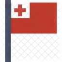 Tonga Flagge Kreis Symbol