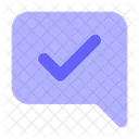 Chat Genehmigen Chat Genehmigen Chat Erfolgreich Symbol