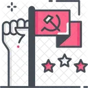 Kommunistische Flagge Arbeiterflagge Kommunistisch Symbol