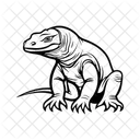 Komodowaran Tier Wildtier Symbol