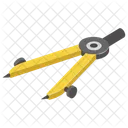 Kompass Geometriekompass Mathematisches Instrument Symbol