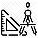 Kunstlerische Werkzeuge Schulergeometrie Messwerkzeuge Symbol