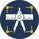 Kompass Werkzeug Geometrie Skala Geometrie Teiler Icon