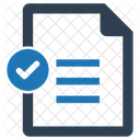 Dokument Prufen Verifizierte Datei Hakchen Symbol