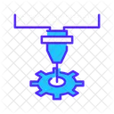 Komplexer Laser Laserschneiden Laserstrahl Symbol