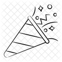 Konfetti Luftschlangen Popper Symbol