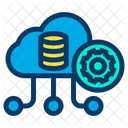 Einstellung Cloud Datenbank Symbol