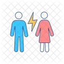 Konflikt in der Partnerschaft  Symbol