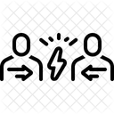 Konfrontation Begegnung Von Angesicht Zu Angesicht Symbol