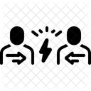 Konfrontation Begegnung Von Angesicht Zu Angesicht Symbol