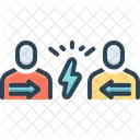 Konfrontation Begegnung Von Angesicht Zu Angesicht Symbol