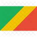 Kongo Brazzaville Flagge Symbol