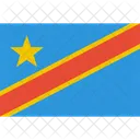 Kongo Kinshasa Flagge Symbol