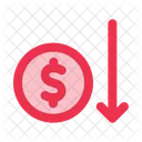 Konkurs Dollar Rezession Symbol