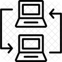 Konnektivitat Datenubertragung Ubertragung Von Laptop Zu Laptop Icon