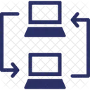 Konnektivitat Datenubertragung Ubertragung Von Laptop Zu Laptop Icon