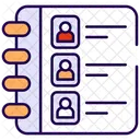 Kontaktliste Kontaktbuch Kontakt Symbol