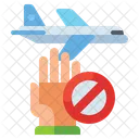 Kontaktloses Reisen Kein Reisen Kein Flug Symbol