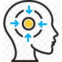 Konzentrieren Fokussieren Zentralisieren Symbol