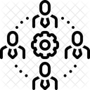 Kooperativ Teamarbeit Gemeinsame Symbol