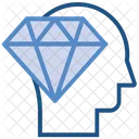 Bildung Kopf Diamant Symbol