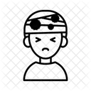 Kopfblut Kopfverband Kopfverletzung Symbol
