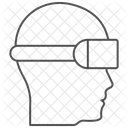 Kopfmontiertes Thinline Symbol Icon