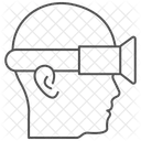 Kopfmontiertes Thinline Symbol Icon