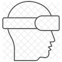 Kopfmontiertes Thinline Symbol Icon