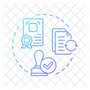Kopie der Beglaubigung  Symbol
