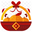 Korb Chinesisch Neujahr Symbol