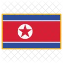 Korea North Flag Country Icon