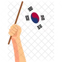 Korea South Hand Holding Nation Symbol Icon