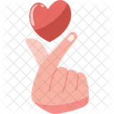 Korean Finger Heart Valentine Romance Icon