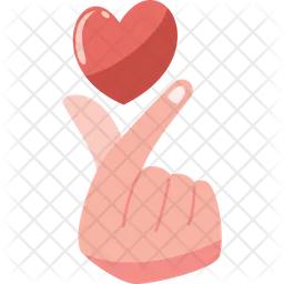 Korean Finger Heart  Icon