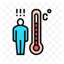 Korpertemperatur Patient Hoch Symbol