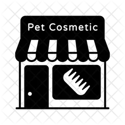 Kosmetikgeschäft für Haustiere  Symbol