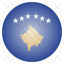 Kosovo Flag Icon - Download in Flat Style