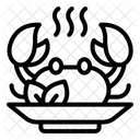 Krabben Meeresfruchte Schalentiere Symbol