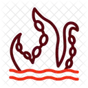 Kraken Mann Burg Symbol