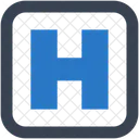 Krankenhaus Zeichen Hubschrauberlandeplatz Symbol