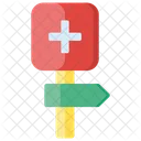 Krankenhausschild Krankenhausschild Klinikschild Symbol