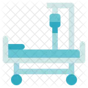 Medizinische Versorgung Krankenhausbett Behandlung Symbol