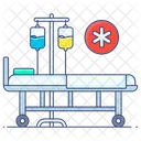 Trage Medizinische Trage Krankenhausbett Symbol