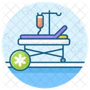 Krankenhausbett Patientenbett Notfallbett Symbol