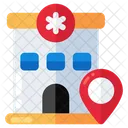 Krankenhausstandort Klinikstandort Richtung Symbol