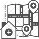 Krankenhausstandort Klinikstandort Medizinischer Standort Symbol