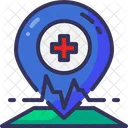 Standort Krankenhaus Pin Symbol