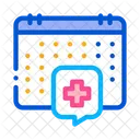 Krankenhaus Besuch Kalender Symbol