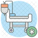 Krankenhausbett Patientenbett Notfallbett Symbol